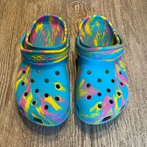 Youth Girls Tie Dye Crocs size 2